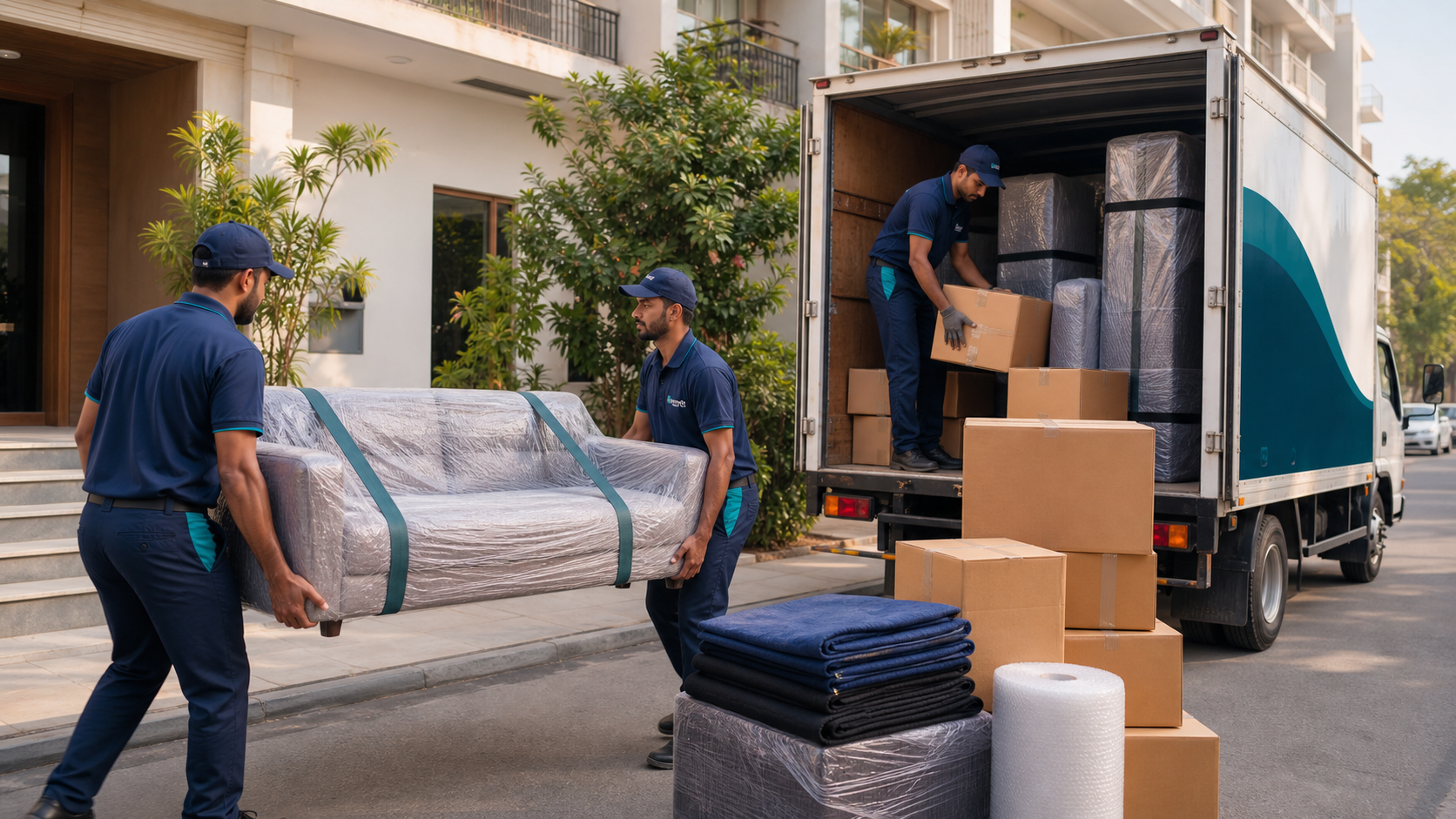 Chakrawarti Packers and Movers Jabalpur team loading household goods safely